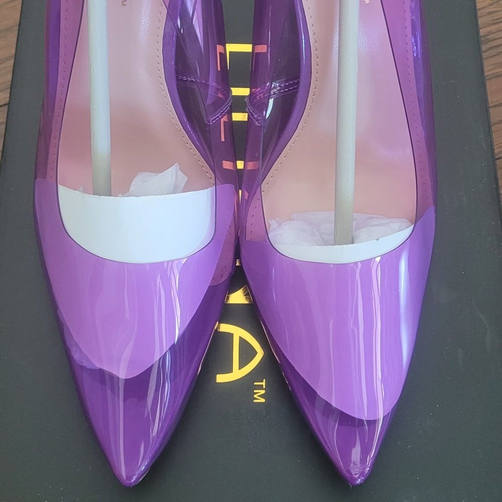 Purple Transparent 4 inch Heels